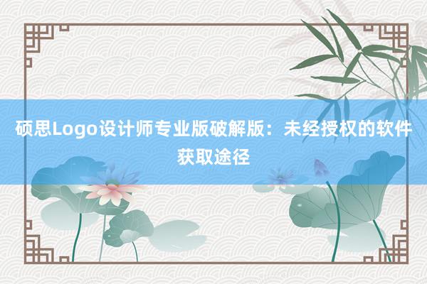 硕思Logo设计师专业版破解版：未经授权的软件获取途径